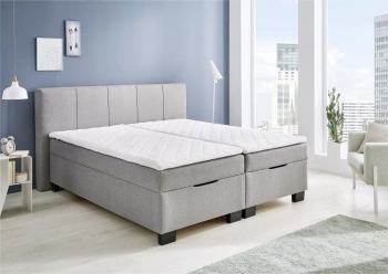 Łóżko kontynentalne 160x200 z pojemnikiem i topperem – BX-1620