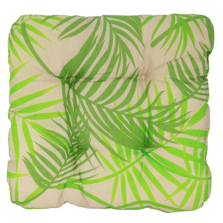 PODUSZKA OGRODOWA NA SIEDZISKO 38x38x8 cm LISTKI PALMY