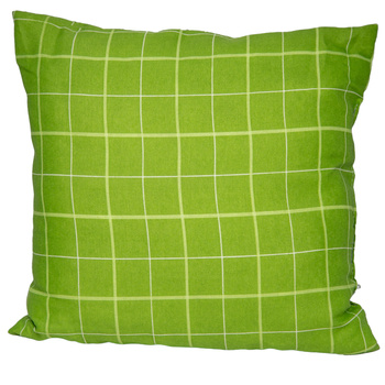 PODUSZKA DEKORACYJNA 40x40 cm ZIELONA KRATKA