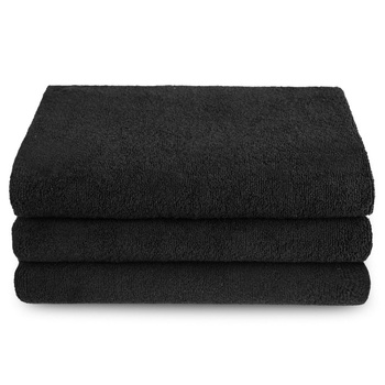 RĘCZNIK CZARNY DELUXE 450G 50x90 CM